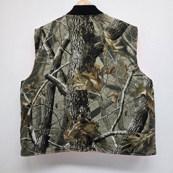 Bob Allen Reversible Realtree Camouflage Orange Vest Men Size XL Hunting Club - Picture 2 of 9